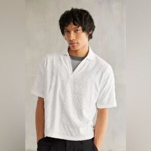 Urban outfitters
Standard Cloth Foundation Terry Polo Shirt M‎ white NWT in pkg
